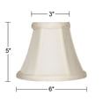 thumbnail image 6 of Imperial Shade Set of 6 Hardback Bell Lamp Shades Evaline Cream Small 3" Top x 6" Bottom x 5" High Candelabra Clip-On Fitting, 6 of 6