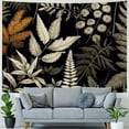 thumbnail image 4 of Chilfamy  Botanical Fabric Wall Hanging Tapestry Eucalyptus Vintage Simple Sage Green Black Nature Tree Leaves Plants Boho Minimalist Tropical Home Decor Art for Bedroom Dorm 50x40inch, 4 of 6