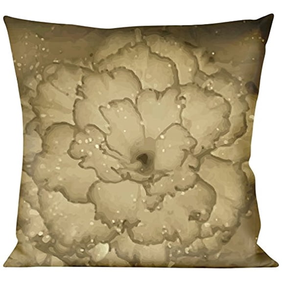 Buckle-Down Throw Pillow - Vivid Floral Collage2 Sepia