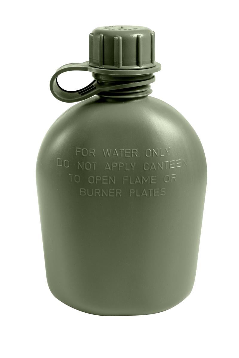 Water Canteen Military Aluminum with Cup G.I Army Green Nylon Canteen Cover 