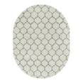 thumbnail image 3 of Unique Loom Trellis Shag Collection Area Rug - Ruby (7' 10" x 10' Oval Ivory/Gray), 3 of 11
