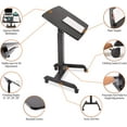 thumbnail image 4 of Stand Steady Multifunctional Tilting Mobile Podium | Portable Sit Stand Lectern with Pneumatic Height Adjustments | Rolling Laptop Stand with Adjustable Tilt for School & Office (Black), 4 of 9