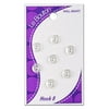 Le Bouton 2-Hole White Buttons, 7 Count