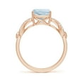 thumbnail image 2 of Angara Natural 1.95 Ct. Aquamarine with Diamond Side Stone Ring in 14K Rose Gold for Women (Ring Size: 3), 2 of 9