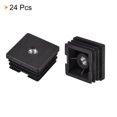 thumbnail image 3 of 24Pcs 1.5"x1.5" Caster Insert with Thread, Square M8 Thread for Furniture, 3 of 6