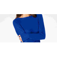 thumbnail image 2 of I-N-C Womens Shirttail Knit Sweater, Blue, X-Small, 2 of 3