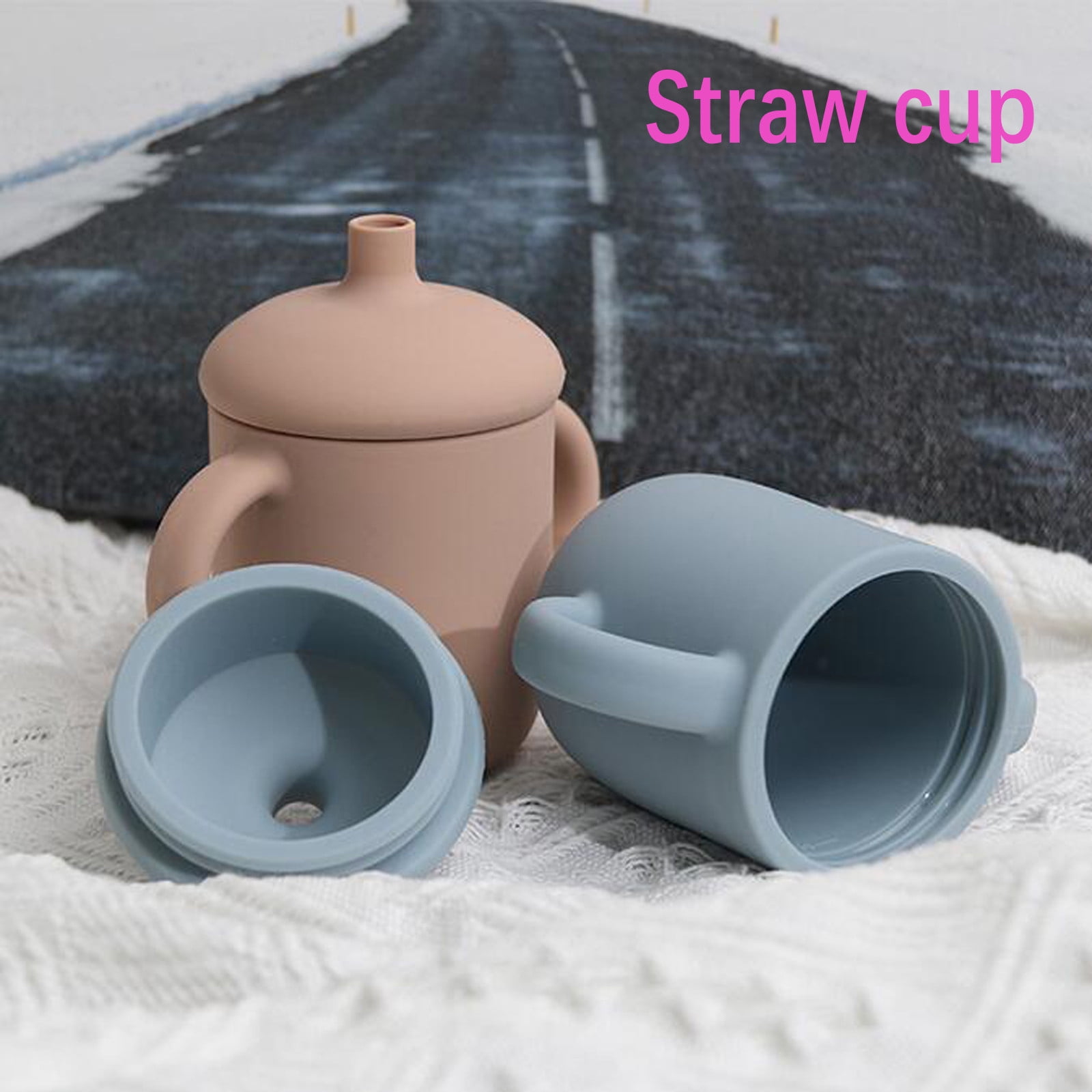 Baby Water Cup Silicone Straw Water Cup Straw Cup Training Baby