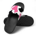 thumbnail image 4 of GZHJMY Stylish Slides for Women Men, Cow Print Black Pink Colors Soft Flexible Slip-on Sandals Slippers, 4 of 7