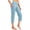 CGJ115-Light Blue, variant on Lumtrix Women'S Bermuda Long Shorts With Pockets High Waisted Stretchy Knee Length Yoga Shorts Walking Athletic Workout Capris Black S
