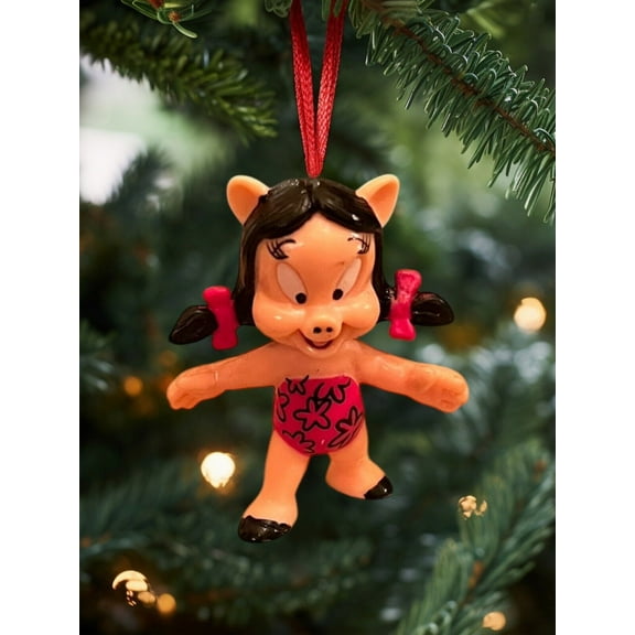 ORNAMENT Looney Tunes Petunia Pig in Swimsuit Figure Figurine Charm 2.5” Dangler