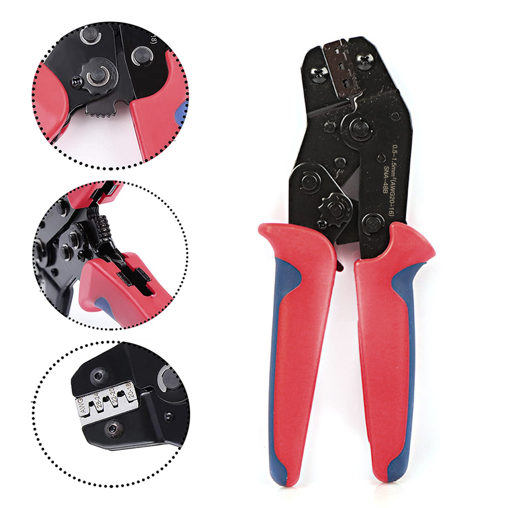 Crimping Tool For Heat Shrink Connectors, Ratcheting Wire Crimper