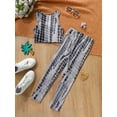 thumbnail image 4 of Kid Girls Activewear Trendy Tie-dye Tank Tops & Matching Pants Set 2Pcs Clothing From 7-14Y Spring Summer Casual Outdoor Activities, 4 of 8