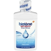 (3 pack) (3 pack) Biotene Fresh Mint Moisturizing Oral Rinse Mouthwash, Alcohol-Free, for Dry Mouth, 2 ounce