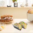 thumbnail image 2 of 4Pcs Taco Holders Stainless Steel Taco Stand Rack Tray 2 Grid Tortilla Roll Plates Taco Shell Holder Mexican Pancake Holder with Handle for Baking Tool Silver, 2 of 8