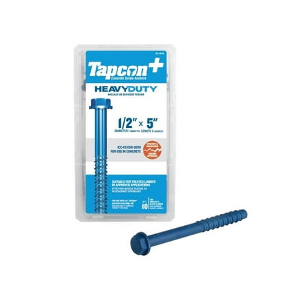 

Tapcon Tapcon 11449 Hex Washer Head Concrete Screws Steel