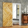 thumbnail image 3 of Sliding Door System Stainless Steel Suitable For Single Door T Type Roller Hanger Barn Door Hardware Kit 6FT/5.5FT ,Easy Install, 3 of 6