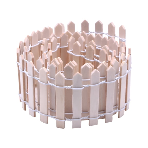 SELIVO Micro Decorative Wooden Garden Fence Panel Set,Outdoor Patio Elegant Landscape Fencing,Garden Fence Edging Flower Bed,Animal Barrier Border,Fence Succulent Wooden Fence Ornament