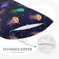 thumbnail image 5 of Balery Sea Jellyfish Pillow Covers,Bed Pilowcases,Reversible Plush Throw Pillow Covers End Pillow Encasement,Pillow Case - 14"X20", 5 of 9