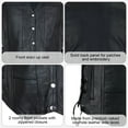 thumbnail image 6 of Dream Apparel Womens Motorcycle Vest Cowhide Leather Vests for Ladies Biker Riding Vest With 7 Pockets Side Laces Black, 6 of 9