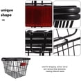 thumbnail image 3 of Luxshiny 1 Set Rear Bike Basket Steel Storage For Outdoor Adventures Back to School, 3 of 8