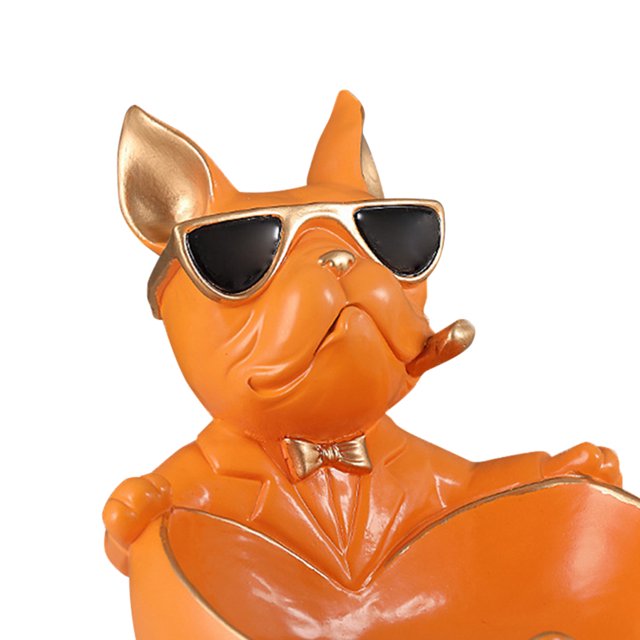Figuritas de arte Bulldog, artículos diversos de caramelo, escultura de animales de resina para el hogar, la sala de estar Sywqhk Libre de BPA