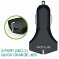 thumbnail image 2 of 36W Fast Car Charger w Type-C 10ft USB Cable for Google Pixel 6/Pro - 2-Port USB Power Adapter, Charger Cord Power Wire D6K Compatible With Google Pixel 6/Pro, 2 of 11