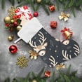 thumbnail image 6 of Haosy Christmas Stockings for Christmas Tree Fireplace Family Holiday Party 18 inch Sleep Cute Deer, 6 of 8