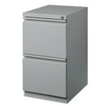 thumbnail image 1 of Bowery Hill 20"D Mobile Pedestal 2-Drawer Filing Cabinet File/File in Silver, 1 of 5