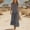 *Gray, variant on ClodeEU Women's V Neck Short Sleeve Tiered Midi Dress,Casual A Line Flowy Dress Green,Women's Plus L