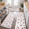 thumbnail image 2 of White Cow Head Dot Pattern Kitchen Rugs Sets Of 3,Kitchen Runner Rugs Non Skid Washable,Decorative Kitchen Floor Mats for Kitchen,Sink,Laundry,17"x30"+ 17"x47" + 17"x59", 2 of 6