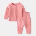 thumbnail image 2 of Gibobby Conjunto de pantalones para niños Conjunto de 2 piezas de camisetas y pantalones de manga larga para niños pequeños, ropa para niños(Rosa,0-3 Meses), 2 of 4