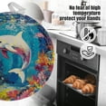 thumbnail image 5 of 2 PCS Pot Holders for Kitchen,Potholders Sets with Hook for Oven,Cooking,Baking,Underwater Dolphin Fantasy, 5 of 7