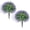 2pcs 20in Lavender Boxwood, variant on Set of 2 Artificial Cypress Christmas Topiary Shrubs, 20" UV-Resistant Faux Outdoor Plants with Ground Spikes — Realistic Cedar Bushes for Porch, Patio, Garden, Yard Décor
