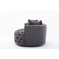 thumbnail image 4 of CAROCC Modern Akili Swivel Accent Chair Barrel Chair for Hotel Living Room Modern leisure Chair Gray Fabric, 4 of 6