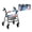 American Flag Tie-dye, variant on COEQINE Rollator Walker Seat & Backrest Rollbar Covers with Carry Storage Bag 3 Pack Set, Universal Size Decorative Cushion Cover for Women Men Elderly, Pink Zebra Print