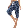thumbnail image 4 of OSOLU Solid Color Capris For Women Casual Pants High Waist Bottom Drawstring Joggers Casual Pants Trousers Daily Relaxed Fit Breathable Bottoms, 4 of 7