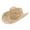 Beige, variant on LQCrafK Outdoor Couple Hat Travel Sunscreen hat Western Cowboy Straw Hat Hand Woven Straw Hat