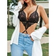 thumbnail image 3 of Sexyfree Lingerie for Women Deep V Lace Bodysuit Sexy Cut Out One Piece Lingerie Nightwear, 3 of 4