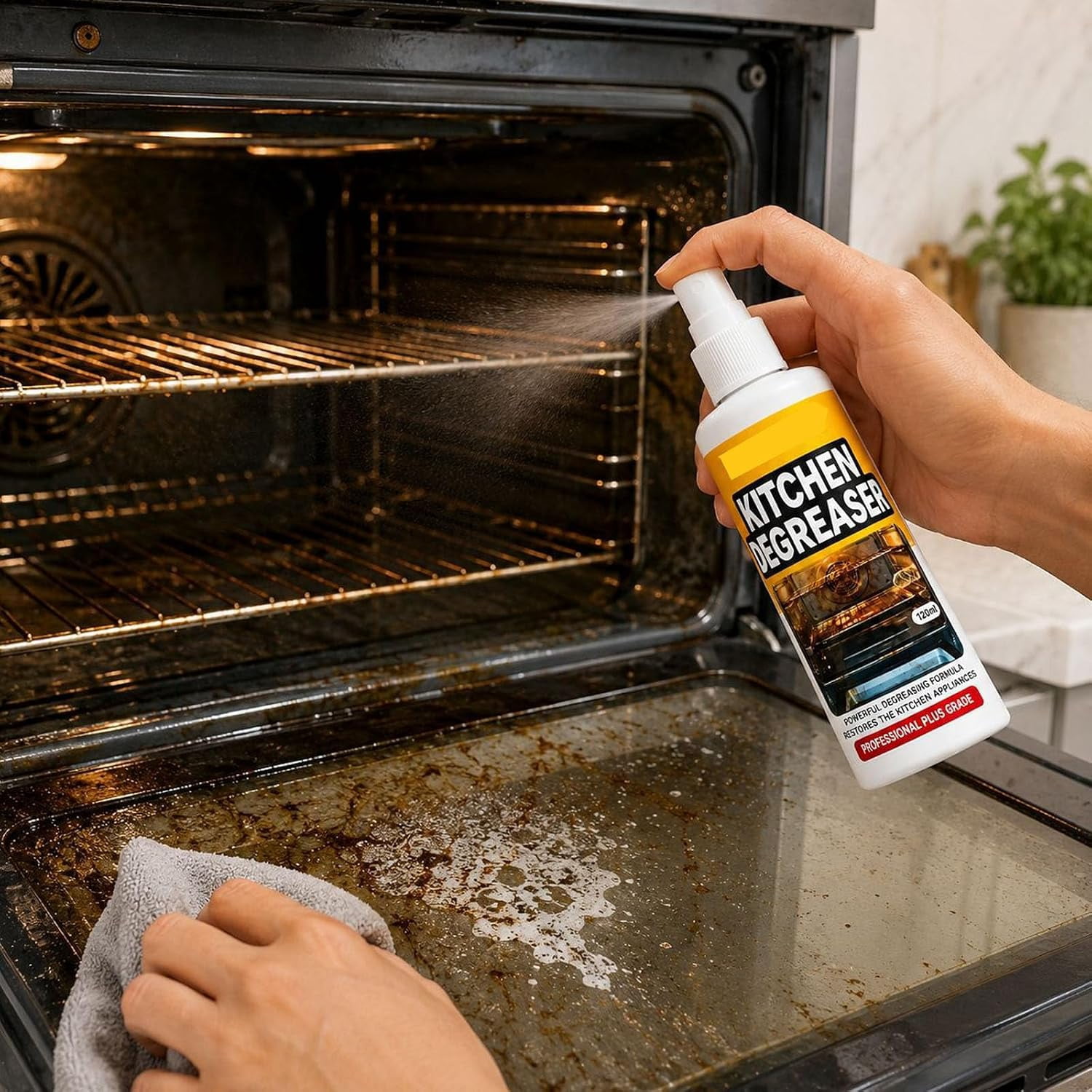 Greasekiller Bbq Spray, Greasekiller Spray Grill Cleaner, Grease Killer Heavy Duty Degreaser, Fast-Acting Grease Removal for Grills, Stovetops, and All Kitchen Surfaces