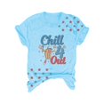 thumbnail image 4 of Hauts d'Été pour Femmes, Tenues T-Shirts 4 Juillet 2024, T-Shirt Col Rond Imprimé Jour de l'Indépendance Bleu, 4 of 4