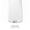 thumbnail image 5 of simplehuman Kitchen Trash Can, 10.6 Gallon Plastic Step Garbage Bin with Secure Slide Lock Lid, White, 5 of 9