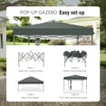 thumbnail image 3 of Alpha Joy 10x10ft Pop-up Canopy Instant Outdoor Canopy Tent Portable Straight Leg Shelter with Roller Bag for Outside, Gray, 3 of 8