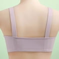 thumbnail image 2 of khonts,Women's Front Snap Closure Full Coverage Bra Comfort Senior Wireless Bralettes Breathable Closing Bras Light Purple 40, 2 of 5