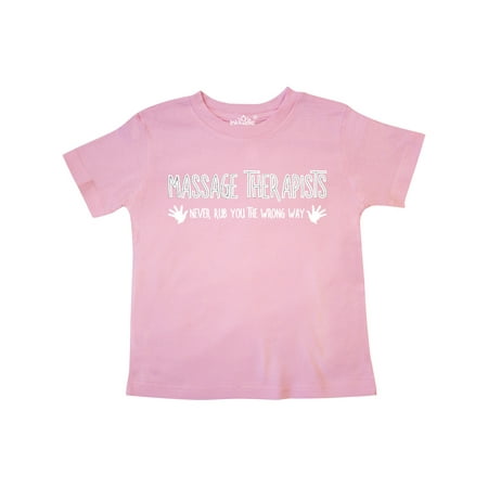 

Inktastic Massage Therapists Hands Rub White Text Gift Toddler Boy or Toddler Girl T-Shirt