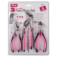 thumbnail image 3 of 3-PIECE PINK PLIER SET, SLIP JOINT, GROOVE JOINT, DIAGONAL, 3 of 3
