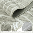 thumbnail image 5 of RUG ROBOT 8'x10' Large Area Rugs for Living Room, Non-Slip Washable Beige Bedroom Rug, Soft Modern Wave Striped Accent Carpet for Dining Room Kitchen, Beige, 5 of 9