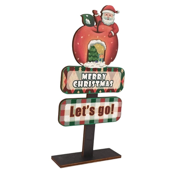 Wooden Festive Tabletop Ornament for Holiday Atmosphere and Home Decoration Seasonal Centerpiece