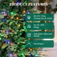 thumbnail image 3 of Vebreda 6FT Pre-Lit Christmas Tree with 300 Dual-Color LED Lights, 1350 PE & PVC Branch Tips, Hinged Artificial Xmas Tree with 11 Lighting Modes & Metal Stand for Home Holiday Décor, 3 of 11