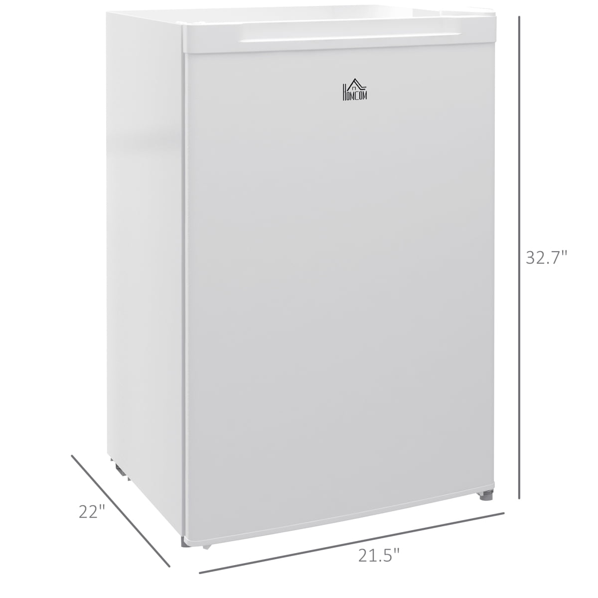 3.0 Cubic Feet Compact Upright Freezer Reversible Single Door Adjustable Thermostat Small Freezer for Home Dorm Apartment Office White