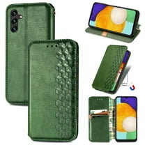 Dteck Wallet Case For Samsung Galaxy A35 5G, Shockproof Premium PU Leather Flip Folio Case RFID Blocking Card Slots Magnetic Closure and Stand Business Case, Green
